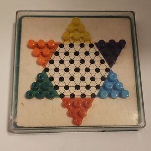 CHINESE Checkers Classic Star Peg Board Kids Toy - Multicolor Miniature